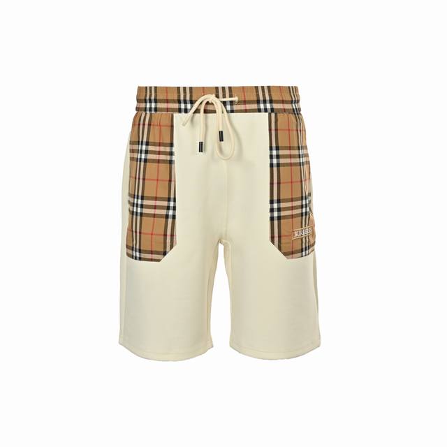 Burberry 25Ss Check Pocket Stitching Letter Logo Shorts 2025 New Product Release