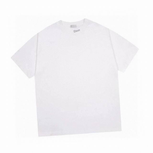 Dior Summer new round neck short-sleeved T-shirt with letter embroidery on the b
