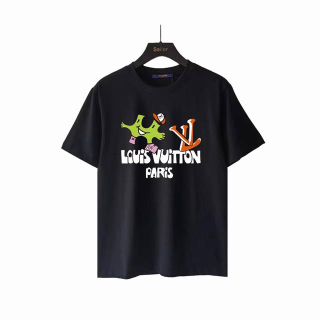 Actual details + size chart Louis Vuit*On Louis Vuit cartoon series Logo short-s