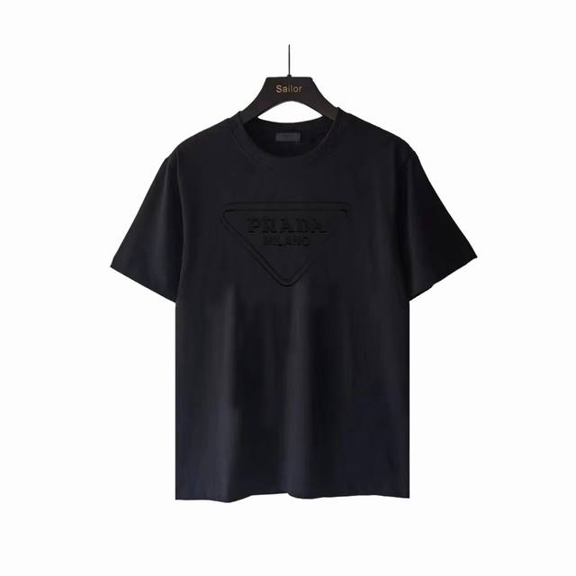 Actual details + size chart Prada ~ Prada classic embossed craft round neck shor