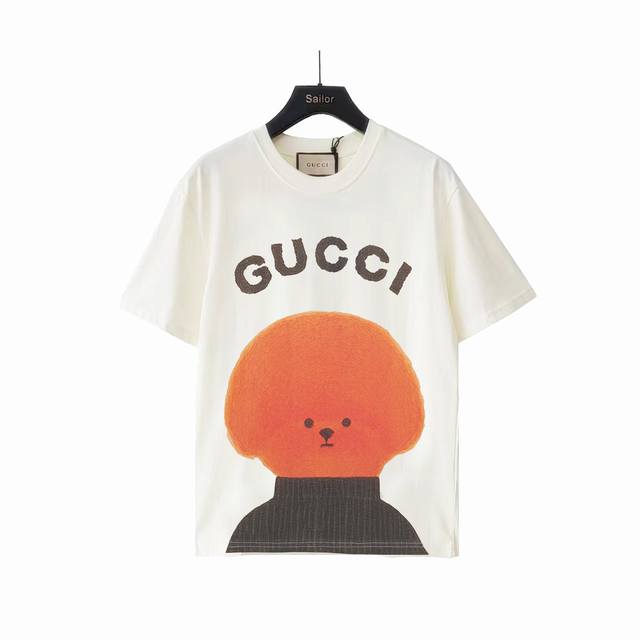 Actual details + size chart Gucci Funny and Cute Puppy Series Short Sleeve T-shi