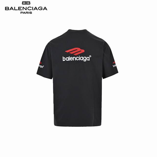 Balenciaga 24Ss front and back embroidered M short sleeves The fabric is woven b