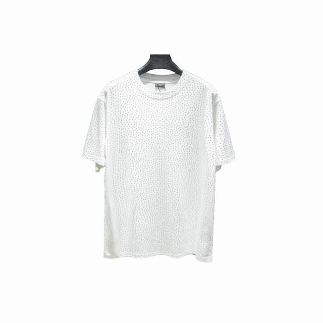 Balenciaga Paris family starry sky hot diamond washed short sleeves Yb custom-wo