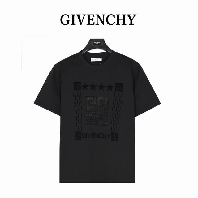 Givenchy Flocked Letter Sequin Logo Short Sleeve A new aesthetic inspiration and