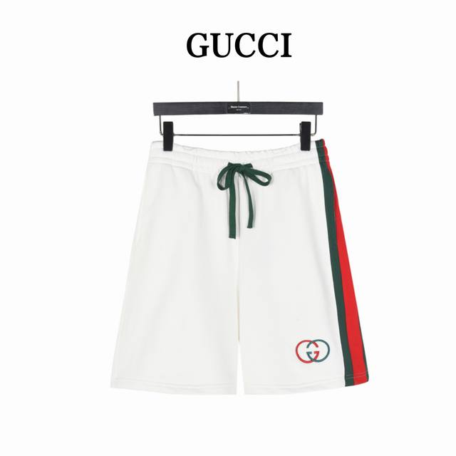 Gucci Gucci side webbing double G embroidered letter shorts A new aesthetic insp
