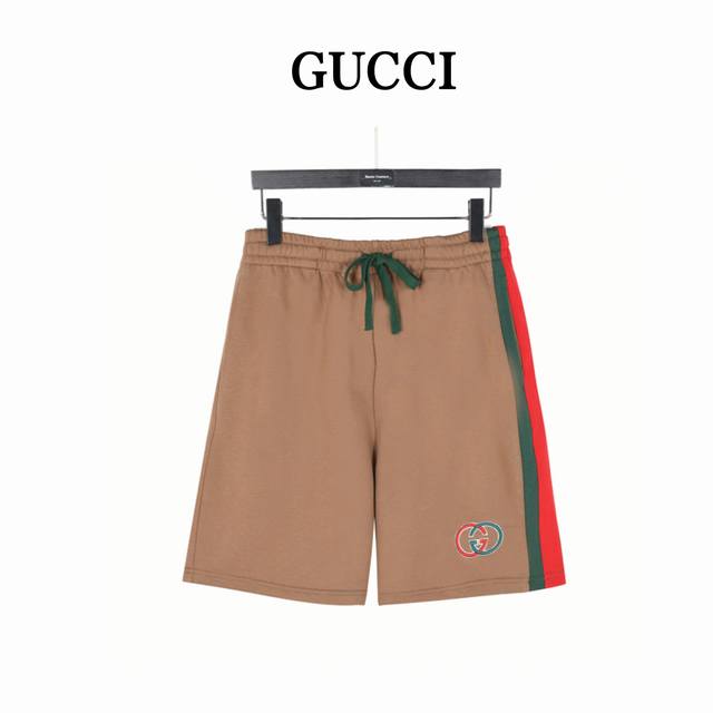 Gucci Gucci side webbing double G embroidered letter shorts A new aesthetic insp