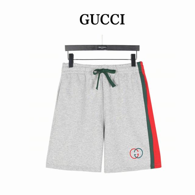 Gucci Side Webbing Double G Embroidered Letter Shorts A brand new aesthetic insp