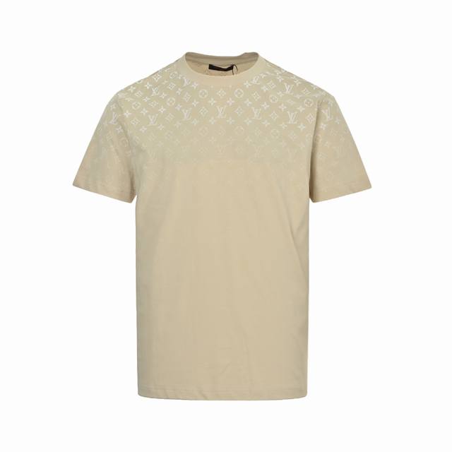 Louis Vuitton 25Ss classic old flower gradient print short sleeves Lv new T-shir