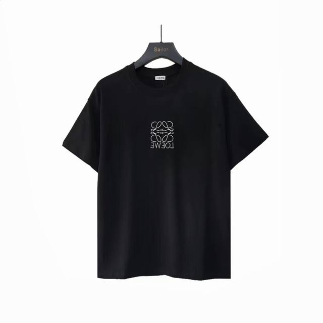 Actual details + size chart Loewe short-sleeved shirt with embroidered logo on t