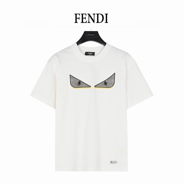 Fendi 25Ss old flower patchwork devil hot diamond small eyes embroidered short-s