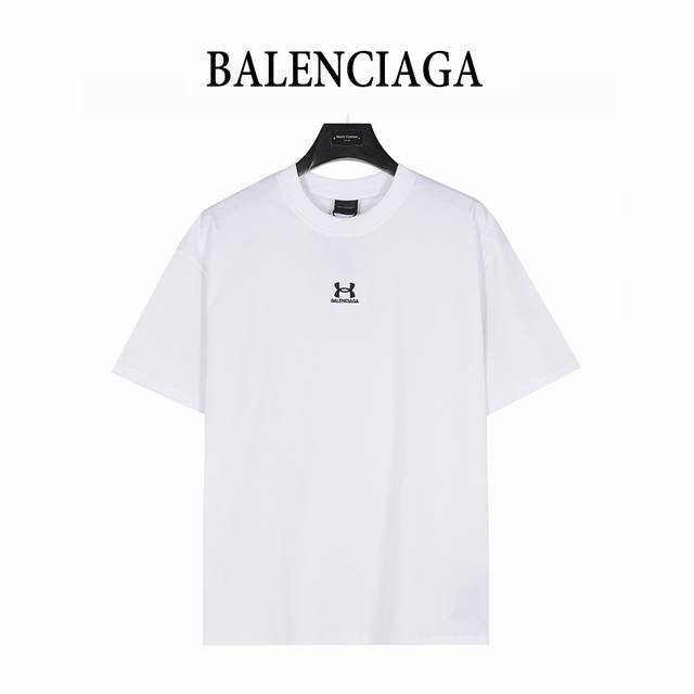 Balenciaga 25Ss Under Armour co-branded logo embroidered short-sleeved T-shirt P