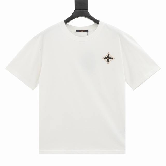 Louis Vuitton Louis Vuitton old flower four-leaf clover embroidered short sleeve