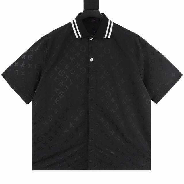 Louis Vuitton Monogram jacquard suit shirt Men's fashionable and casual summer b