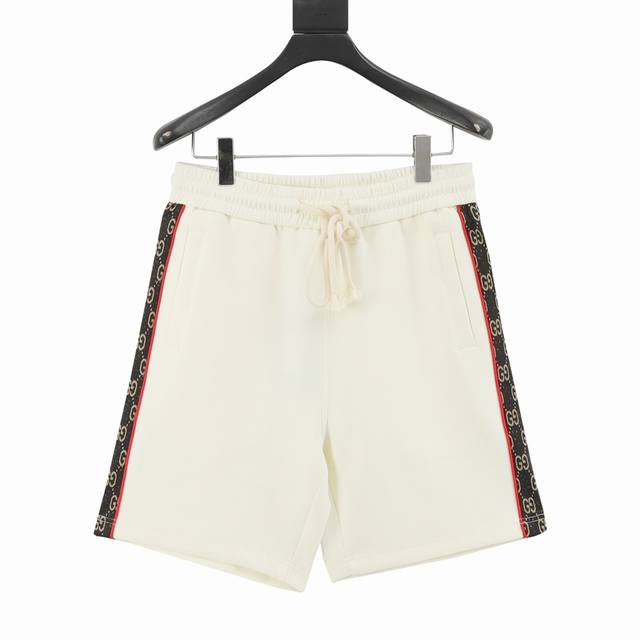 Gucci 25Ss side double G webbing patchwork shorts 2025Ss new jersey cotton short