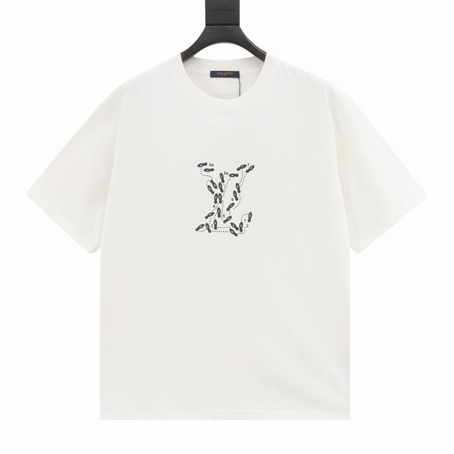 Louis Vuitton 24Ss employee limited foam printed short-sleeved T-shirt The stron