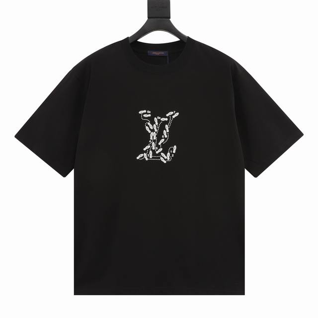 Louis Vuitton 24Ss employee limited foam printed short-sleeved T-shirt The stron