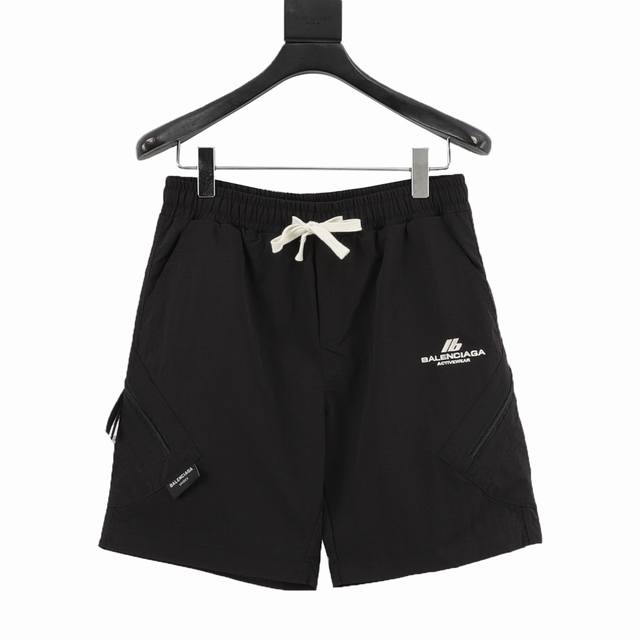 Balenciaga letter embroidered logo shorts The fabric is made of 360g brushed fab