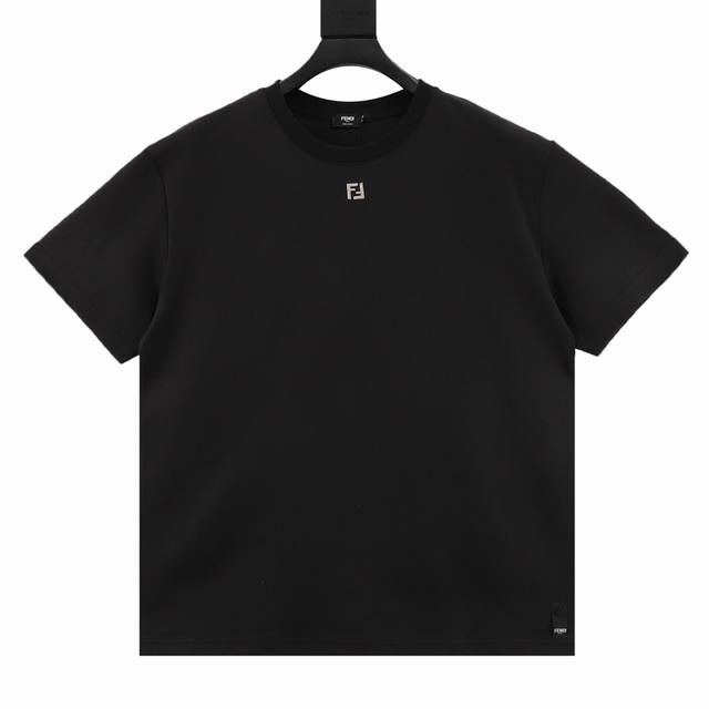 Fendi Fendi Ff logo short-sleeved T-shirt Custom-dyed new cotton silk fabric, us