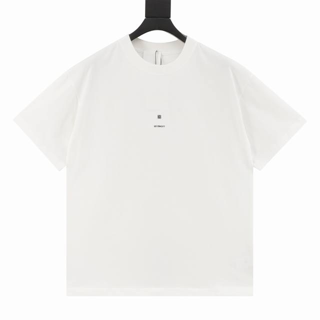 Givenchy 25Ss short-sleeved T-shirt with small Golo grid embroidery on the chest