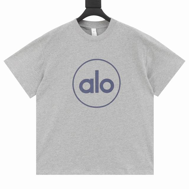 Alo 25 new spring and summer round neck loose unisex printed T-shirt Loose and c