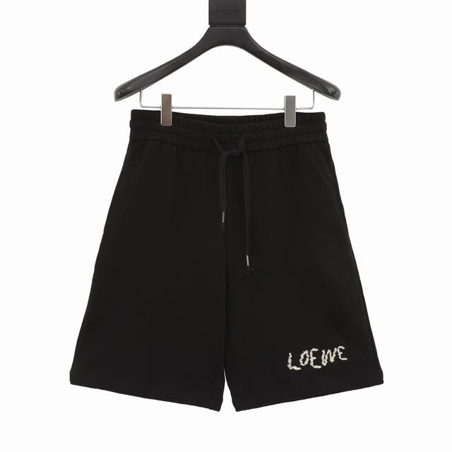 Loewe pocket patchwork logo embroidered shorts The fabric is made of 400G pure c