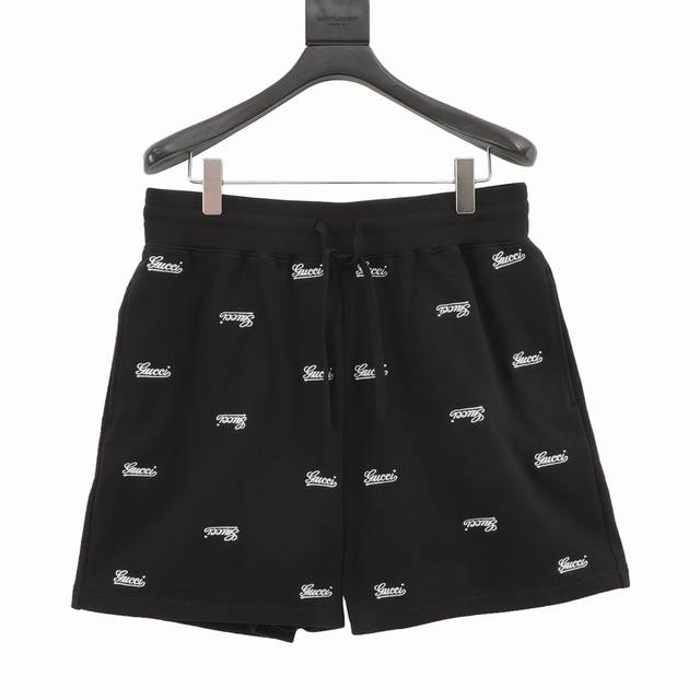 Gucci Gucci Logo Shorts with Embroidered Letters Print G's 24Ss Early Fall colle