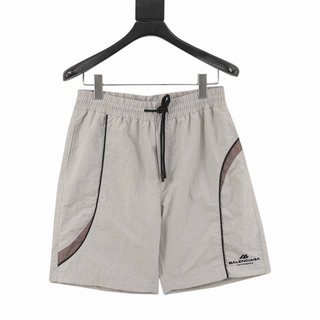 Balenciaga patchwork letter embroidered shorts The fabric is made of custom wove