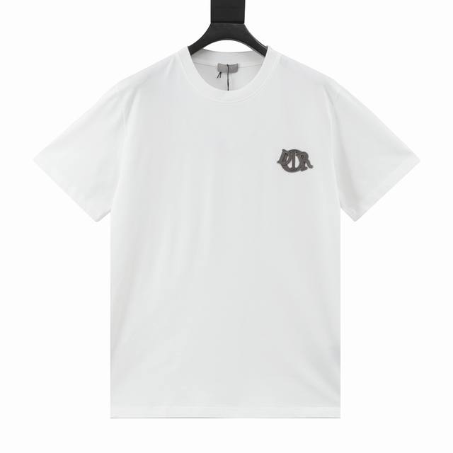 Dior Cd four-color embroidered patch letter short-sleeved T-shirt The original v