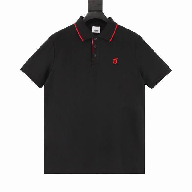 Burberry classic Tb logo embroidered logo short-sleeved polo shirt The fabric is