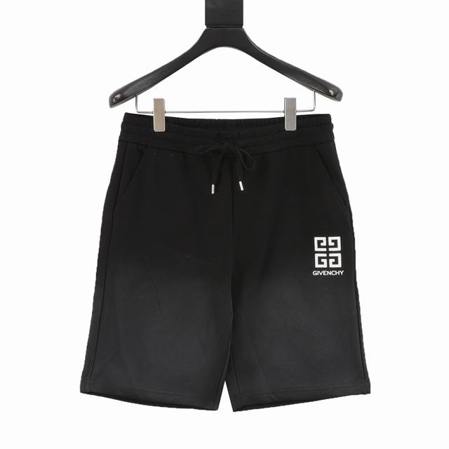 Givenchy 25Ss inkjet gradient distressed glue-fused grid letter logo shorts Care