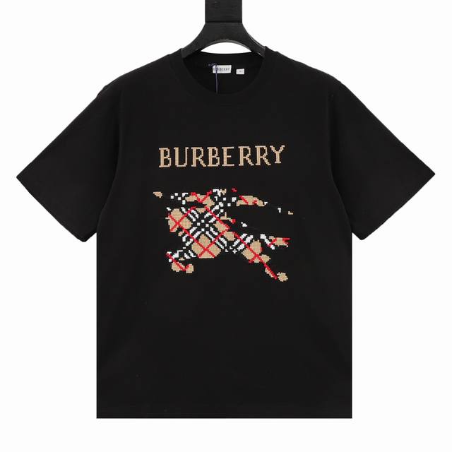 Burberry* Burberry Plaid Warhorse Round Neck Short Sleeve Made of 15S fine cotto