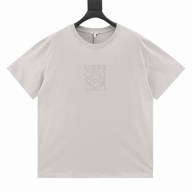 Loewe short-sleeved T-shirt with large chest embroidery Made from 260G cotton do
