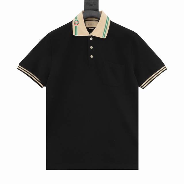 Gucci Double G hemp rope embroidered Polo short sleeves Gucci double G interlock