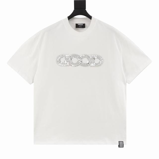 Goodbrand Fragmented Metal Logo Short Sleeve T-shirt Unisex 350g fabric Color: B