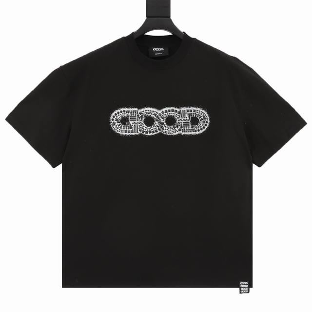 Goodbrand Fragmented Metal Logo Short Sleeve T-shirt Unisex 350g fabric Color: B