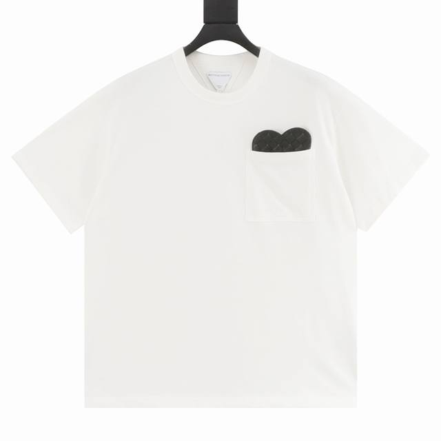 Bottega Veneta Bv woven heart leather logo short-sleeved T-shirt The original ve