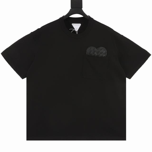 Bottega Veneta Bv woven heart leather logo short-sleeved T-shirt The original ve
