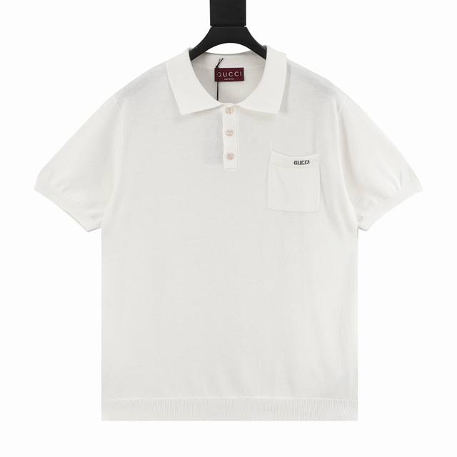 Gucci Gucci letter wool short-sleeved Polo shirt Originally purchased for 8,850,