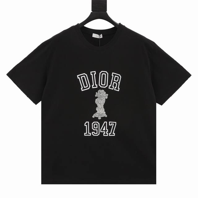 Dior Bobby Flocked Print Short Sleeves Cotton bamboo jersey fabric, Bobby and Di