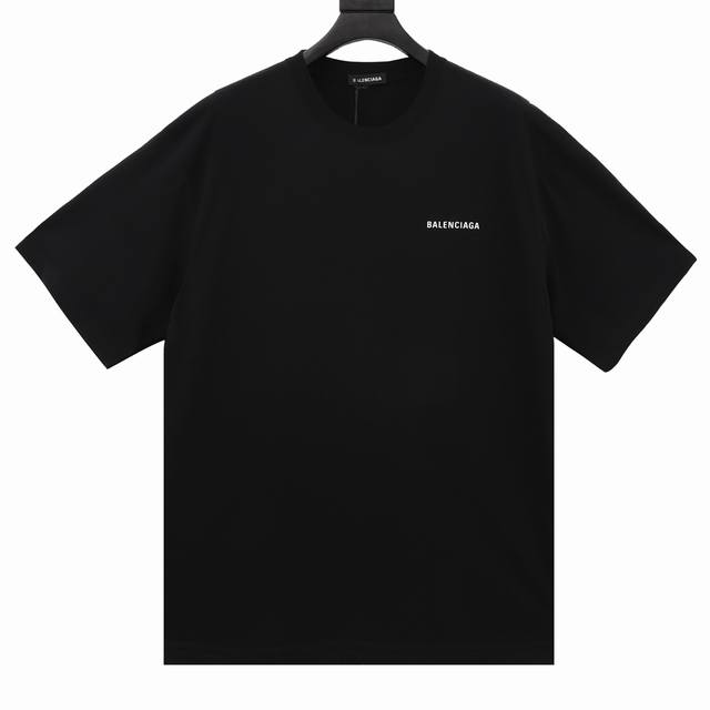 Balenciaga round-neck short-sleeved top with letter prints on the front and back