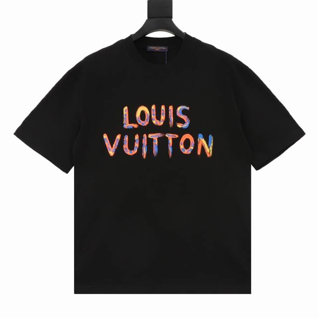 Louis Vuitton 24Ss hand-painted funny sunflower print short sleeves Classic late