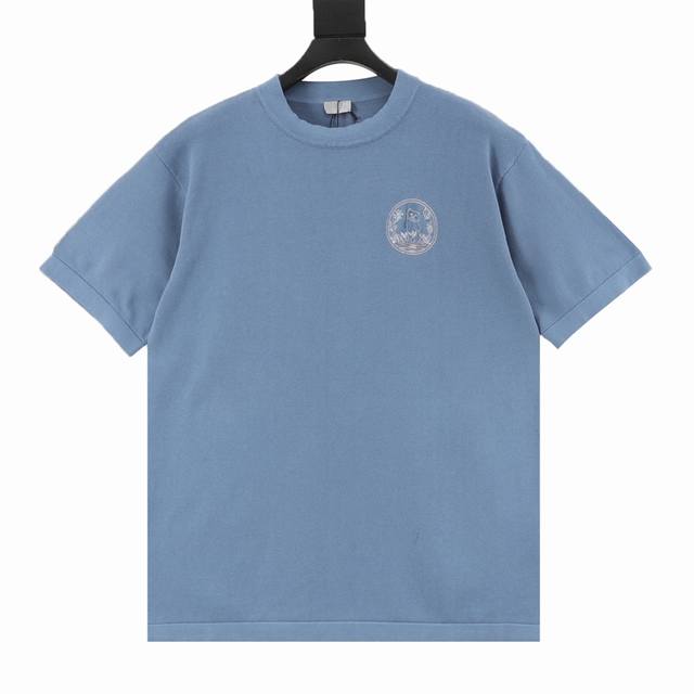 Dior 25Ss Cat Embroidered Knit Short Sleeves Dior's new knitted T-shirt displays
