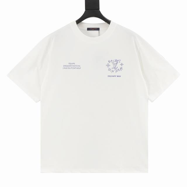Louis Vuitton 25Ss Dreamer Graffiti Slogan Printed Short Sleeve T-shirt The them