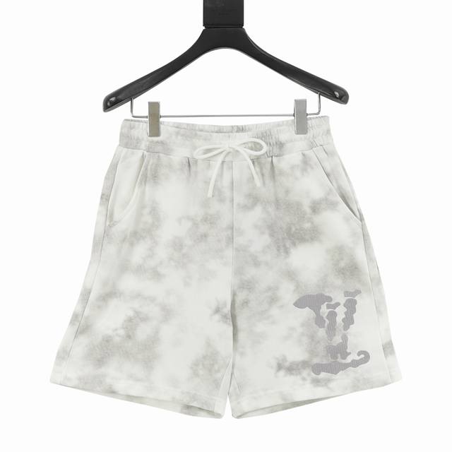 Louis Vuitton 25Ss Cloud Letter Embroidery Tie-Dye Shorts Made of customized 380