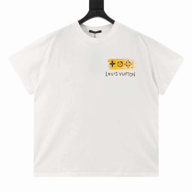 Louis Vuitton Ink-rendered Printed Short-sleeved T-shirt Luxurious and casual, t