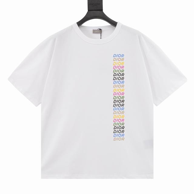 Dior Dior colorful oblique letter round neck short sleeve original purchase, spe
