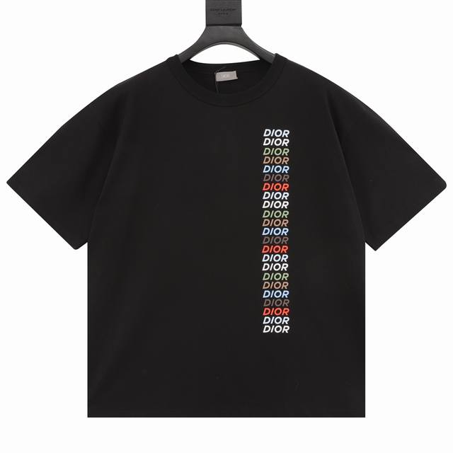 Dior Dior colorful oblique letter round neck short sleeve original purchase, spe