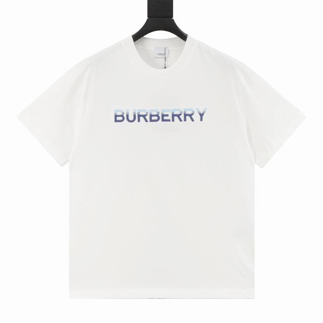 Burberry two-tone three-dimensional embroidered slogan short sleeves Size: Xs-Xl