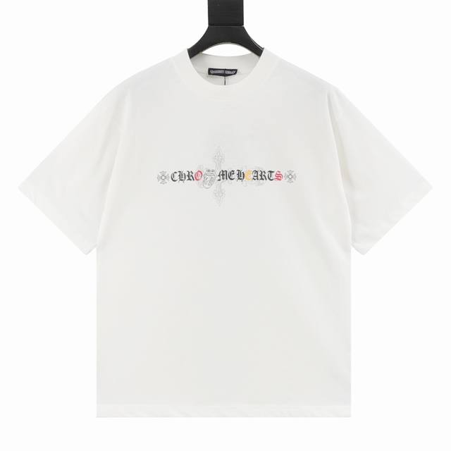 Chrome Hearts Ch short-sleeved T-shirt with Sanskrit print on the chest The fabr