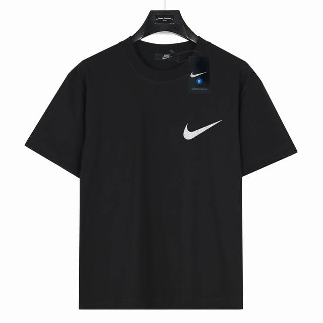 Nike Classic Nike Logo printed on the chest Model No.: Nk06 Black 240g heavyweig